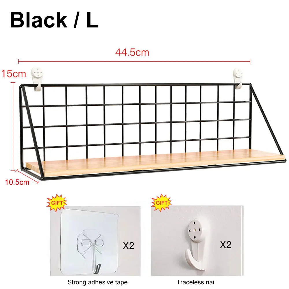 Top Shelves Bundle (3-Pack) – Metal & Wood Wall Shelves for Kitchen, Bathroom & Home Storage