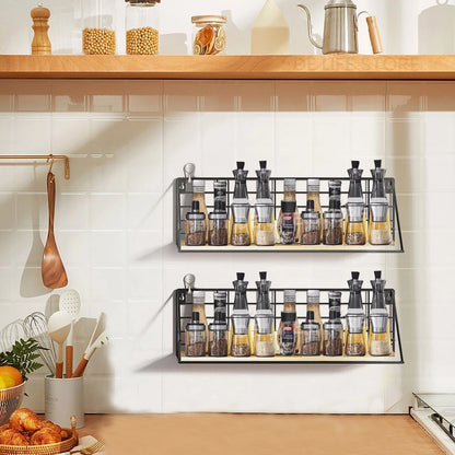 Top Shelves Bundle (3-Pack) – Metal & Wood Wall Shelves for Kitchen, Bathroom & Home Storage