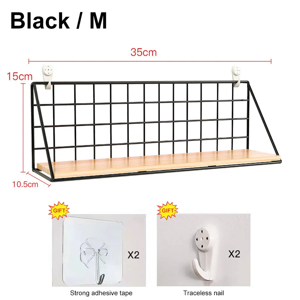 Top Shelves Bundle (3-Pack) – Metal & Wood Wall Shelves for Kitchen, Bathroom & Home Storage