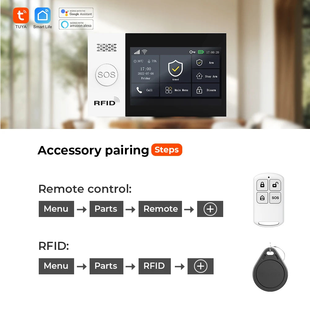 PGST All in One Smart Home WiFi & 4G Security Alarm System