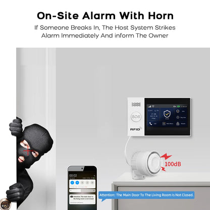 PGST All in One Smart Home WiFi & 4G Security Alarm System