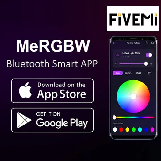 Fivemi RGB Hexagon Wall Lights Panels – Smart App + Remote, Music Sync, DIY Modular Decor