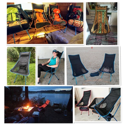 Portable Aluminum Folding Lawn Chair – Lightweight Compact Outdoor Camping Seat
