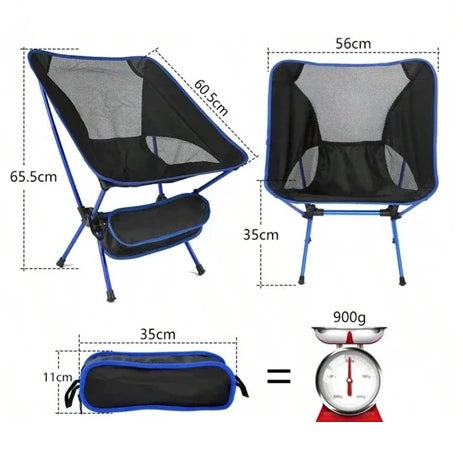 Portable Aluminum Folding Lawn Chair – Lightweight Compact Outdoor Camping Seat