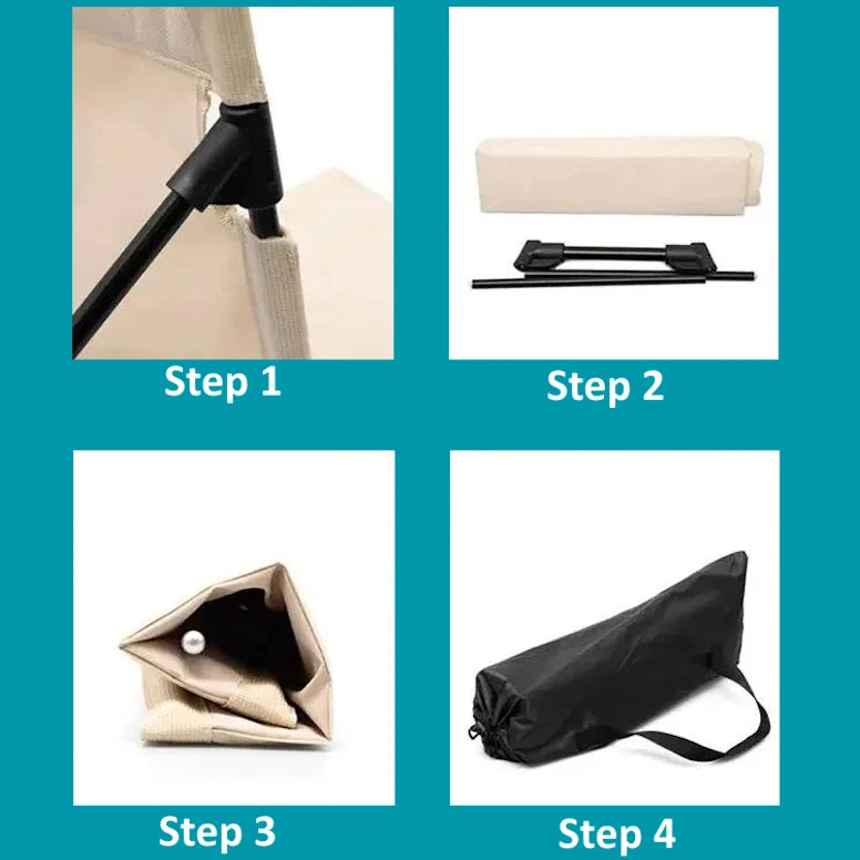 Ultra-Light Folding Lawn Chair Cushion with Back Support (500g) – Portable & Waterproof