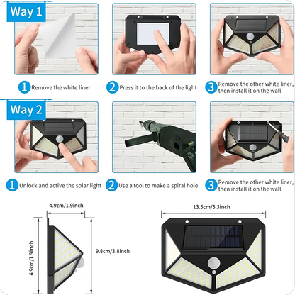Solar Outdoor LED Lights with Motion Sensor (4-pack)